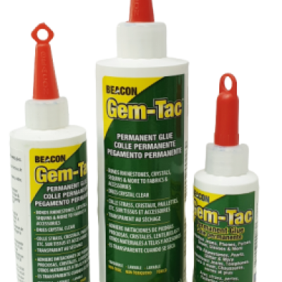 Gem-Tac - Permanent Fabric Glue - 59ml (2 FL oz) - Dries Clear